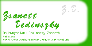 zsanett dedinszky business card